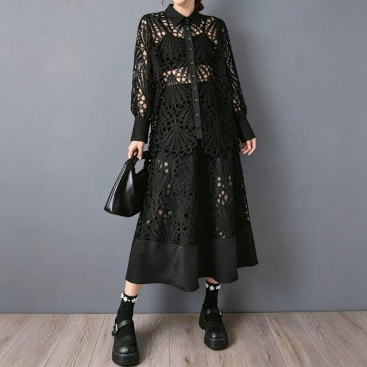 透かしレース ブラック セレクト 30284