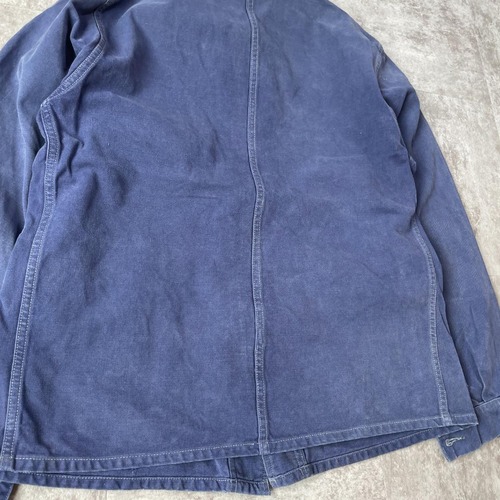 50s 刺繍タグ サンフェード コットンツイル フレンチワークジャケット 詳細写真14