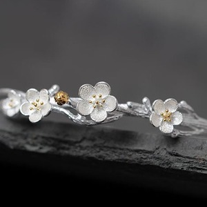 梅の花のバングル　SILVER　0229