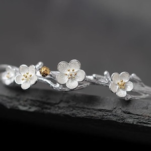 梅の花のバングル　SILVER　0229