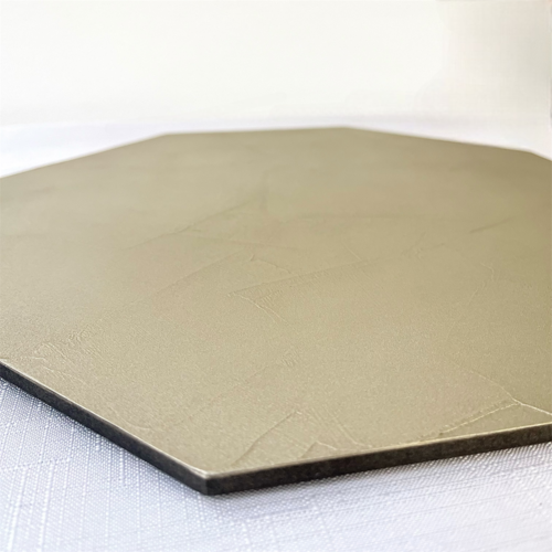 リバーシブル八角折敷 銀彩刷毛目塗 & 四分一塗　