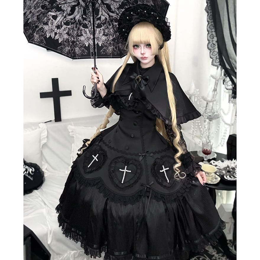 ゴスロリ ボンネット 暗黒ロリィタ 闇かわいい 神秘的 | ゴスロリ