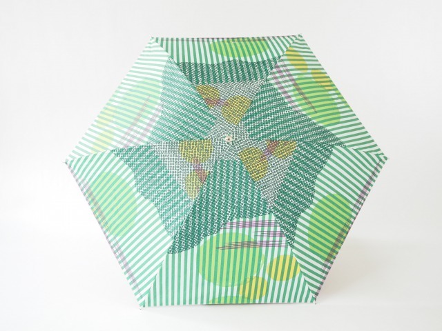 ケイコロール × ムーンバット　「中丸と大丸とかすみ　緑」　折り畳み傘