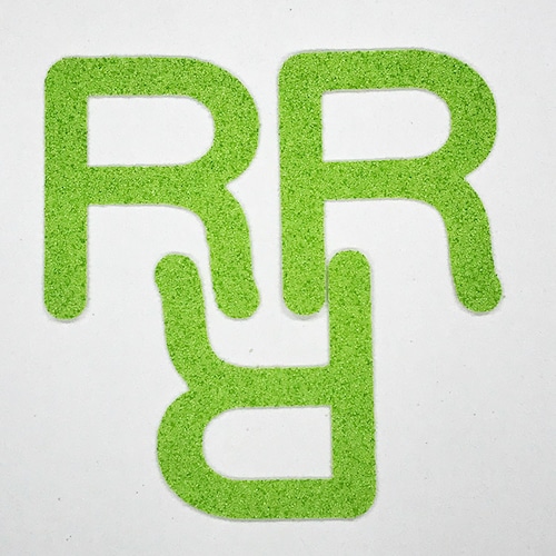 切り文字　A&Cペーパー　パルプロックPBR‐006（グリーン）　粘着付　ローマ字「R」