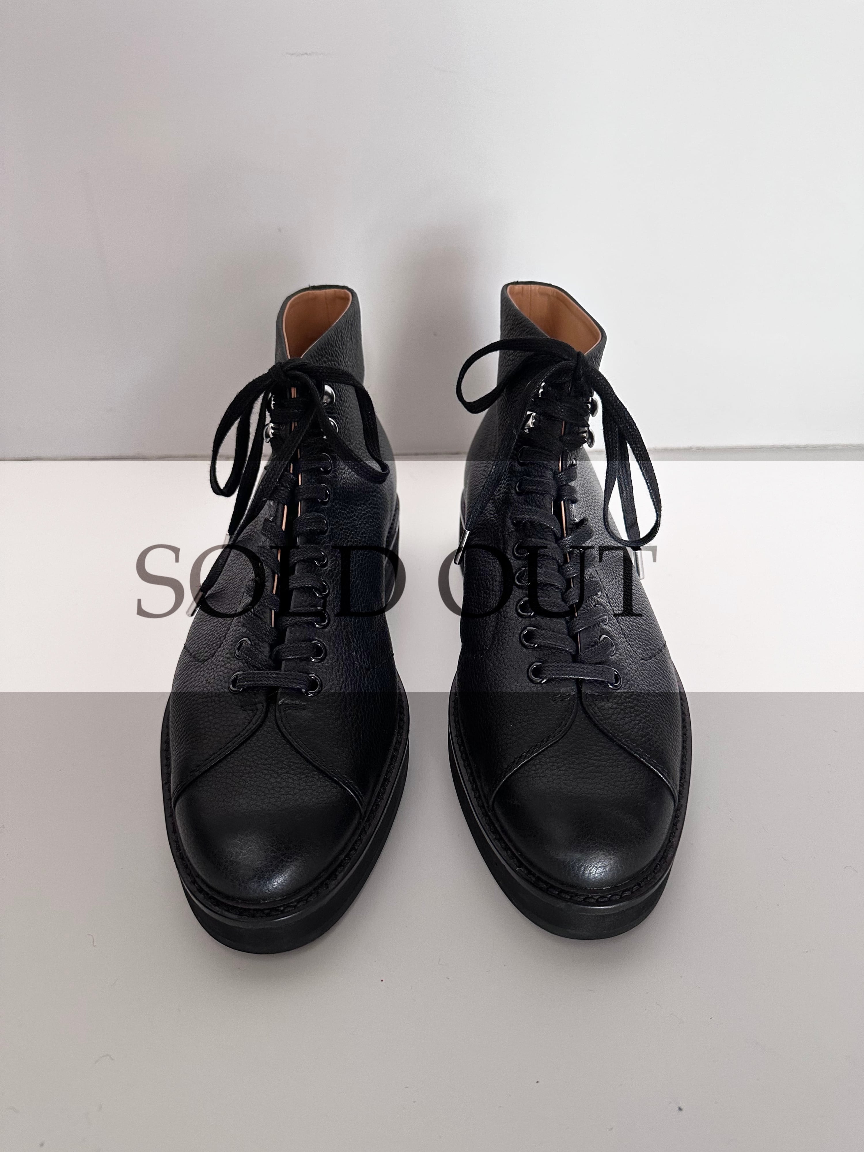 【NY Collection Fitting】Toe Lace up Leather Boots  24cm