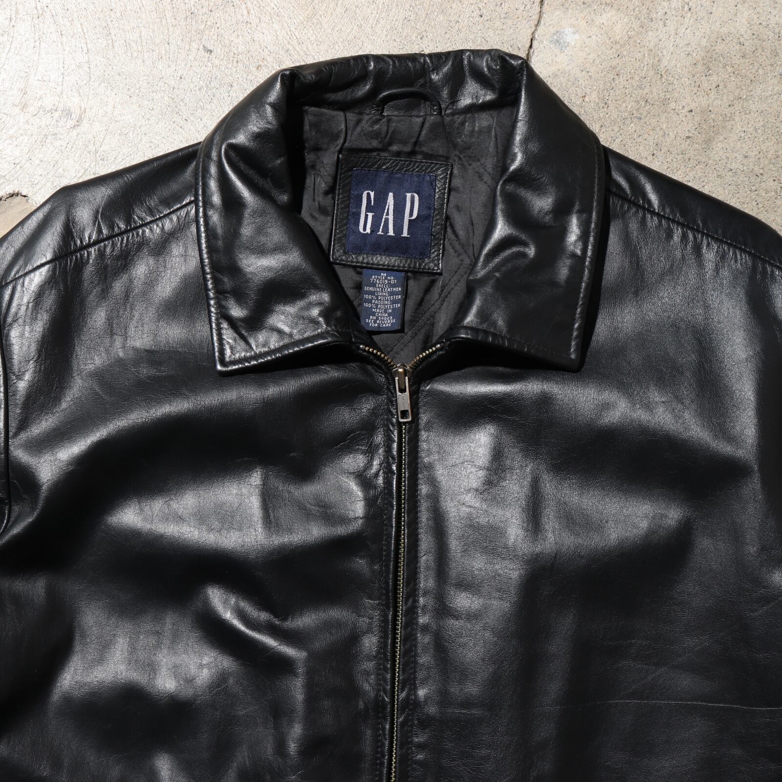 美品 M OLD GAP 90s レザージャケット オールドギャップ 黒 本革 | ENCOUNT
