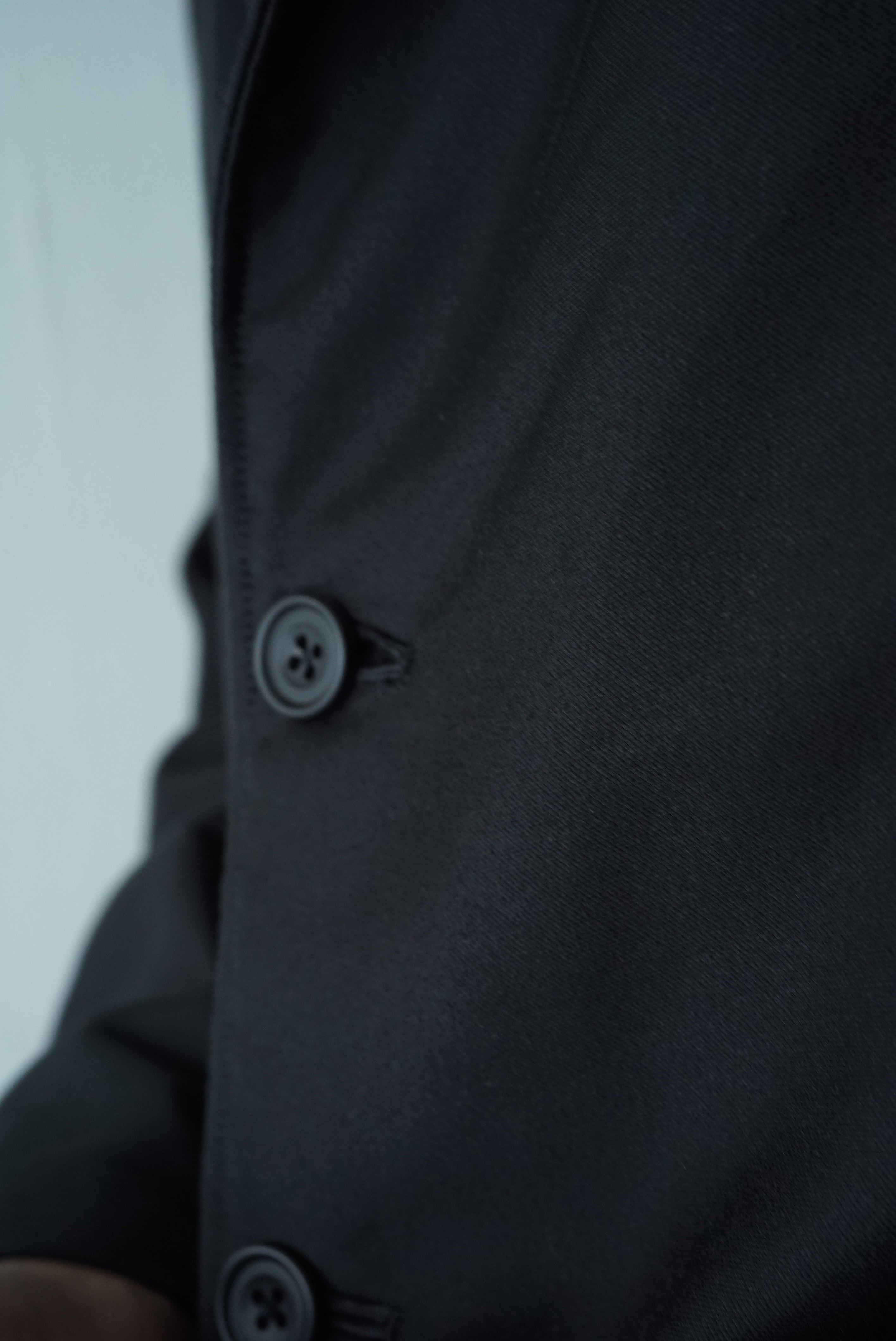 Cotton/Silk Mole Skin / Classic Jacket (Brushed_BLACK) | C O L I N A