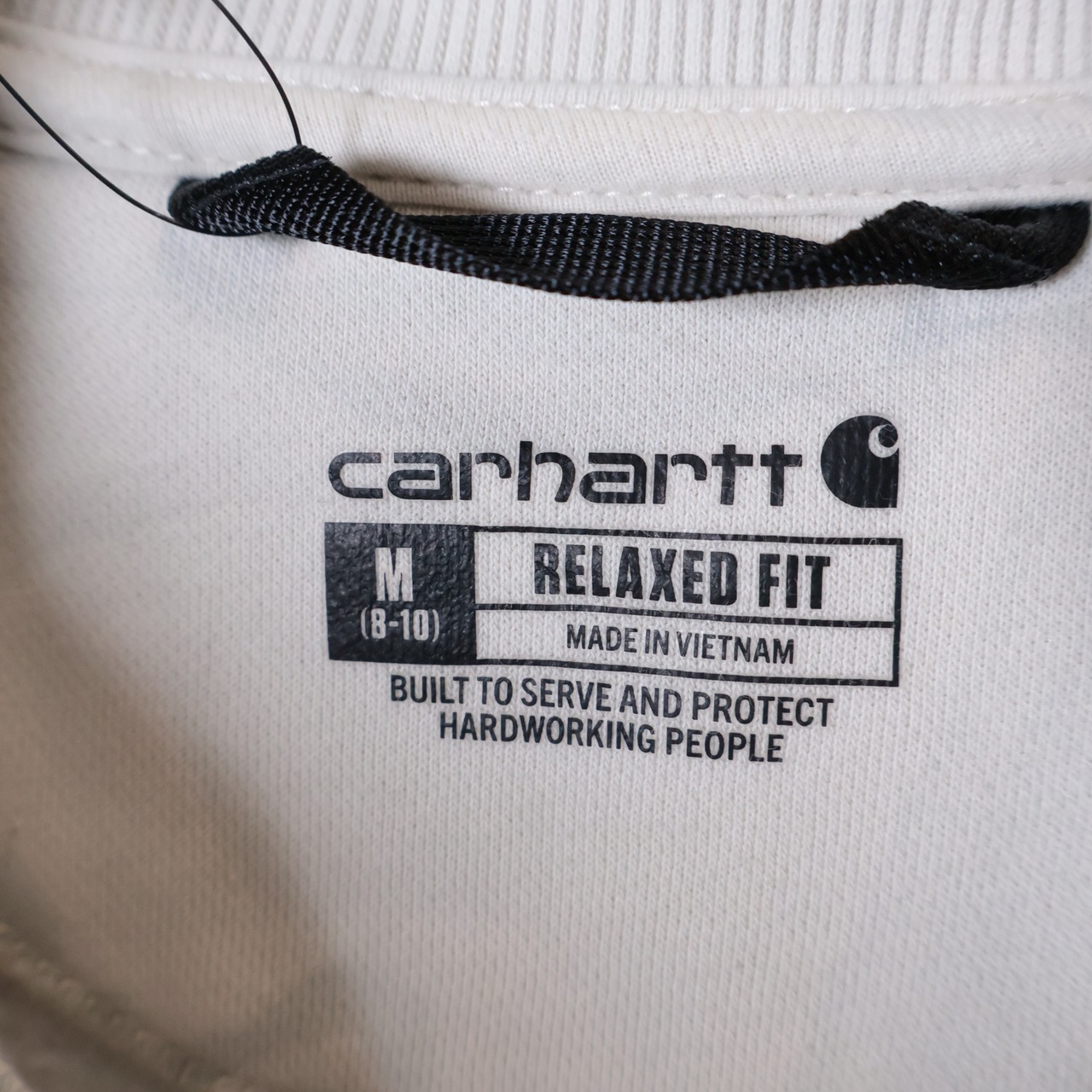 Carhartt ハーフジップスウェット　ホワイト　無地　M