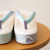 suminagashi 草履　M「opal silk」片身がわり風