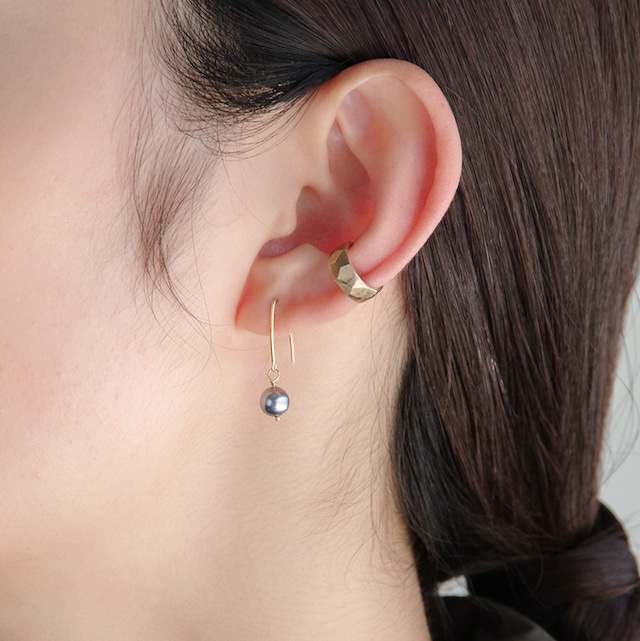 One n' Only / K18YG Pierced Earrings Gray / Pair（PE013-AP GY）