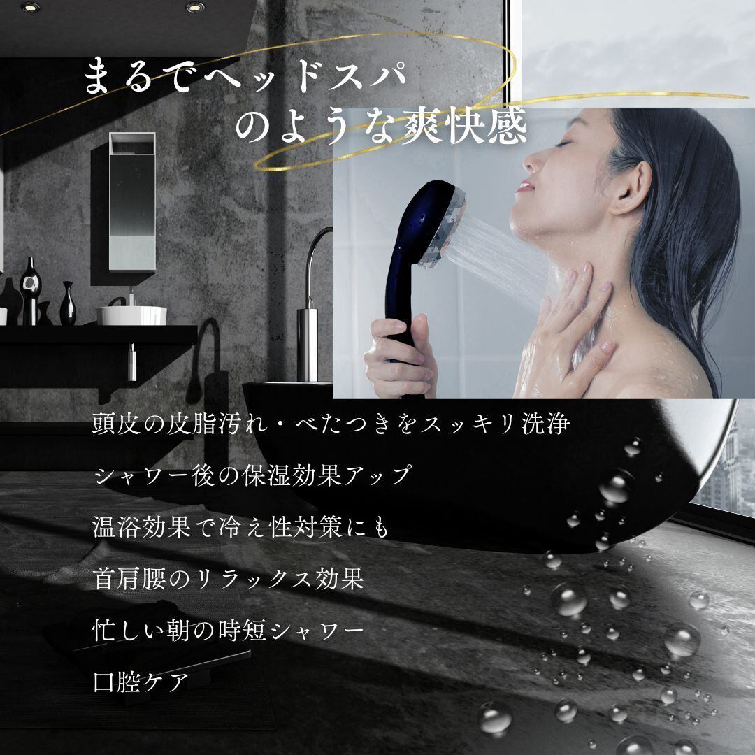 ナノリズムシャワーヘッド【NANORISM BLACK】 | NAKAHARA DENKI