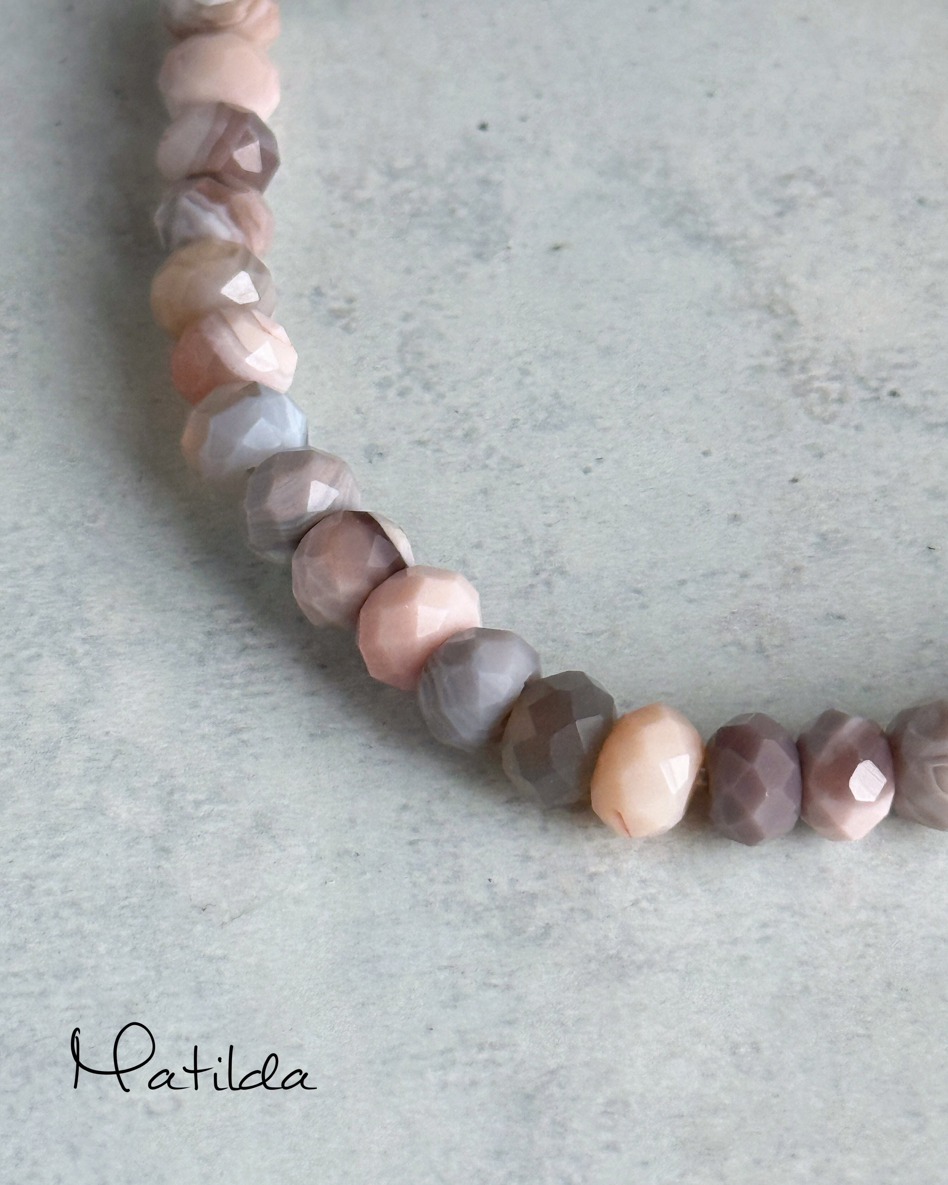 【再販】bicolor bracelet(スモーキークォーツ×ボツワナアゲート)