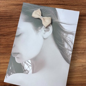 CLOSE SALE★HK0023　ワンストーン・リボンヘアピン