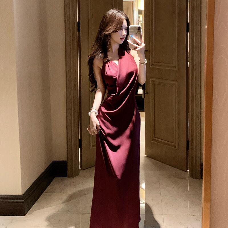 エレガント✨ロングドレス✨ホルターネック✨キャバ✨ラウンジ✨セクシー Lady's coco ロングドレス キャバドレス セクシー フレンチ風