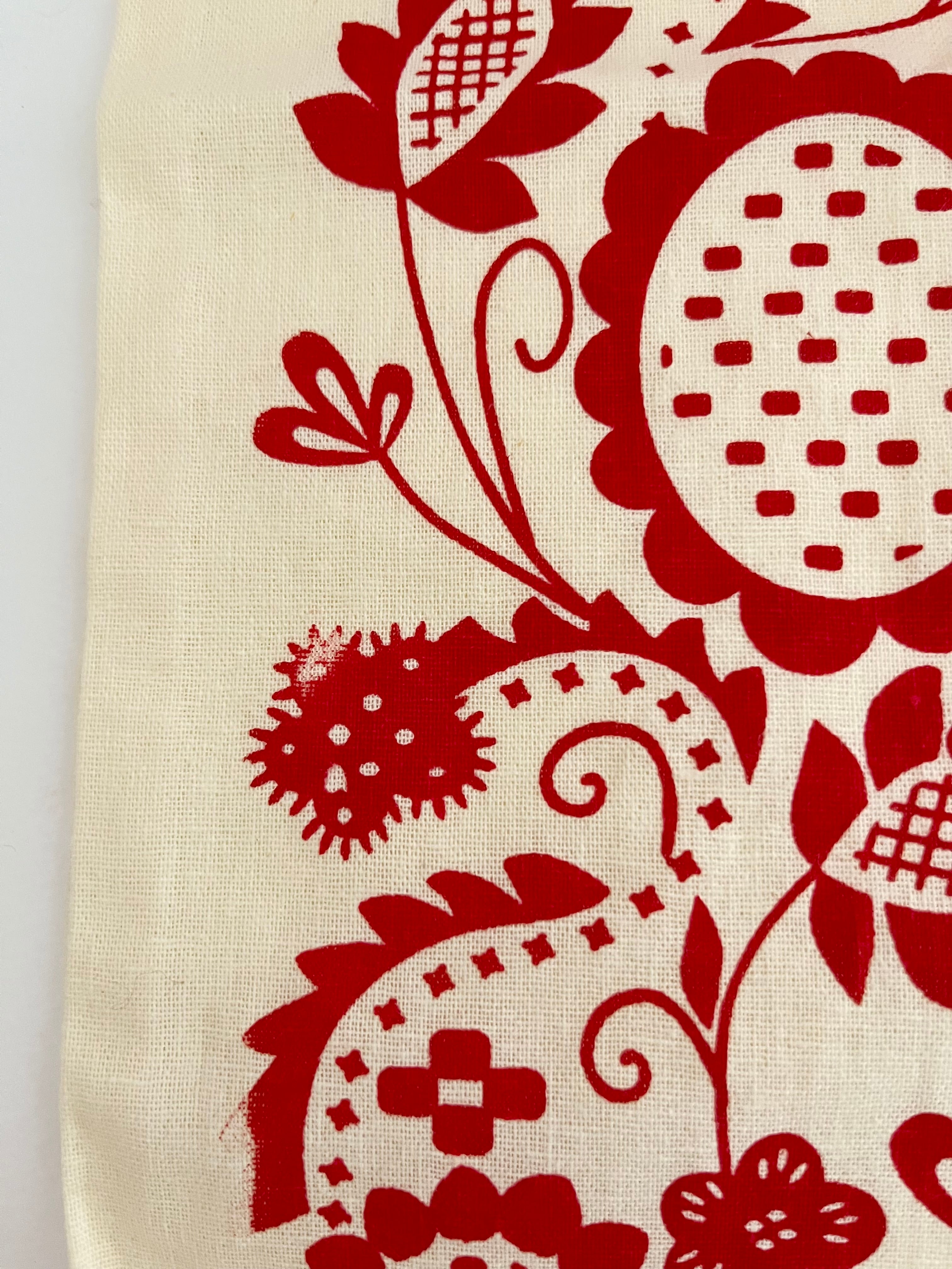 リトアニアの花柄コットンエコバッグ