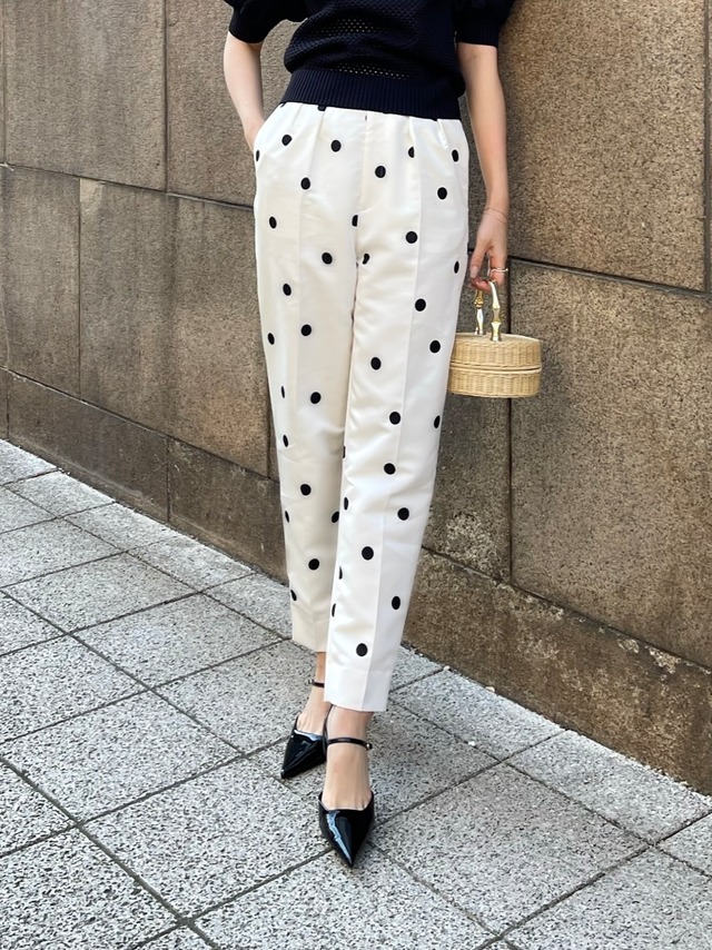 carrot pants (dot) / white (即納)