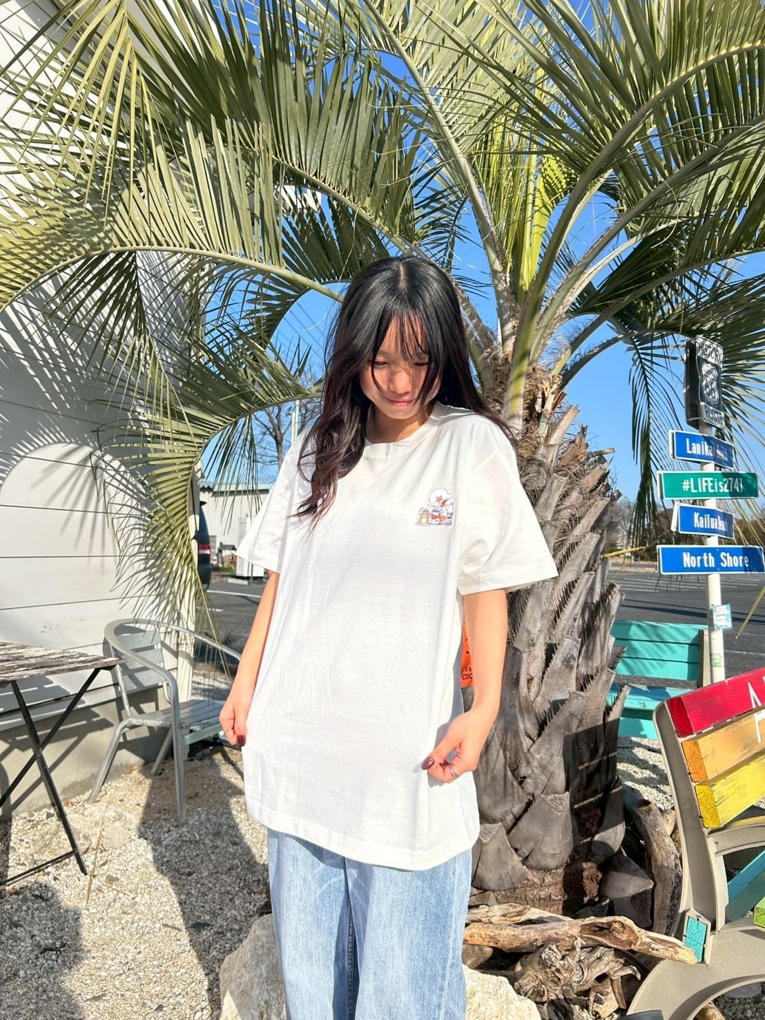 【mapuaコラボ】ワンポイント刺繍ワッペンTシャツ(Lani) ¥4,500(4,950)