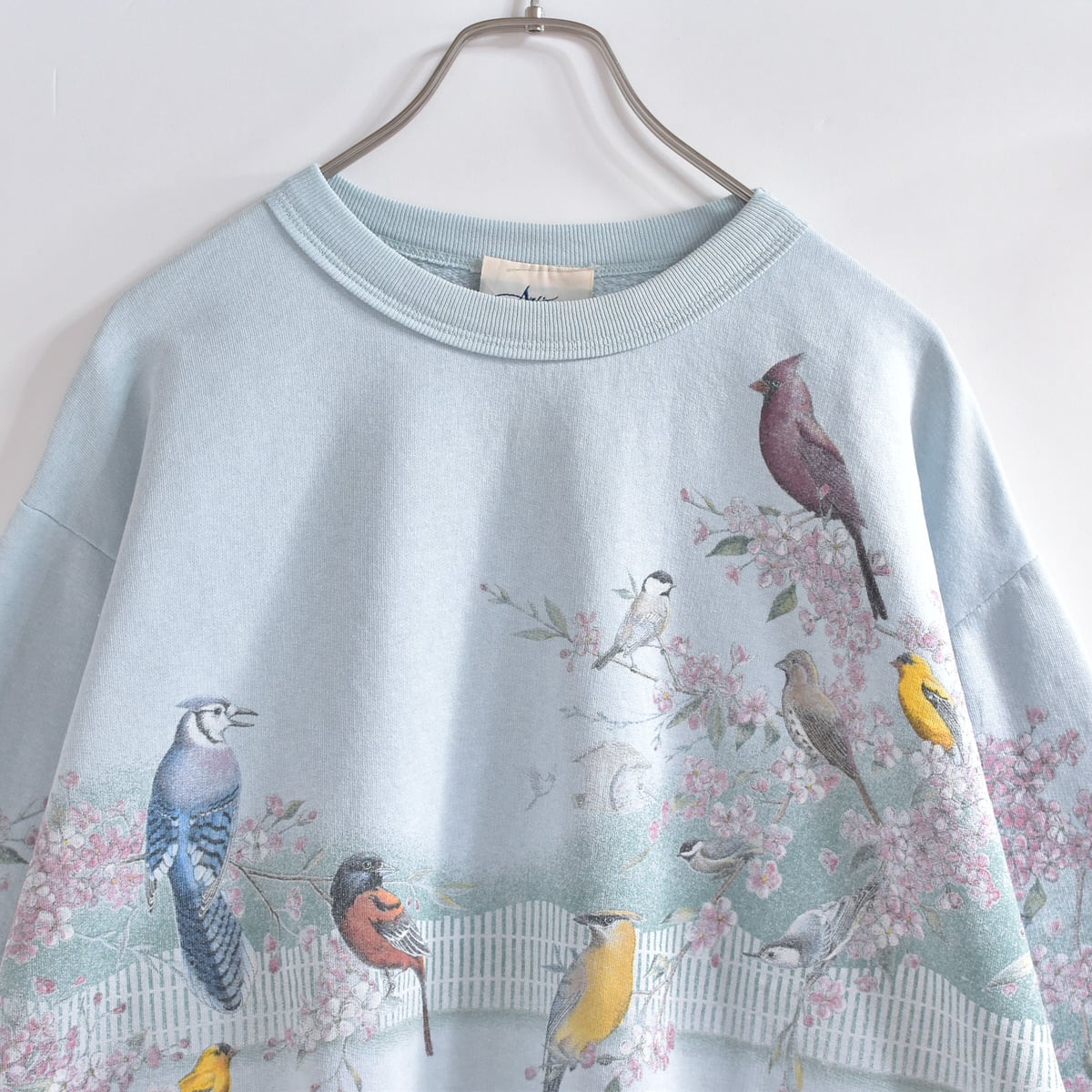 80~90s Artisans アートデザイン アニマル柄 スウェットシャツ ヴィンテージ 総柄 トレーナー ビンテージ vintage メンズXL相当