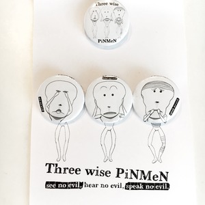 PiNMeN（三猿）缶バッヂセット