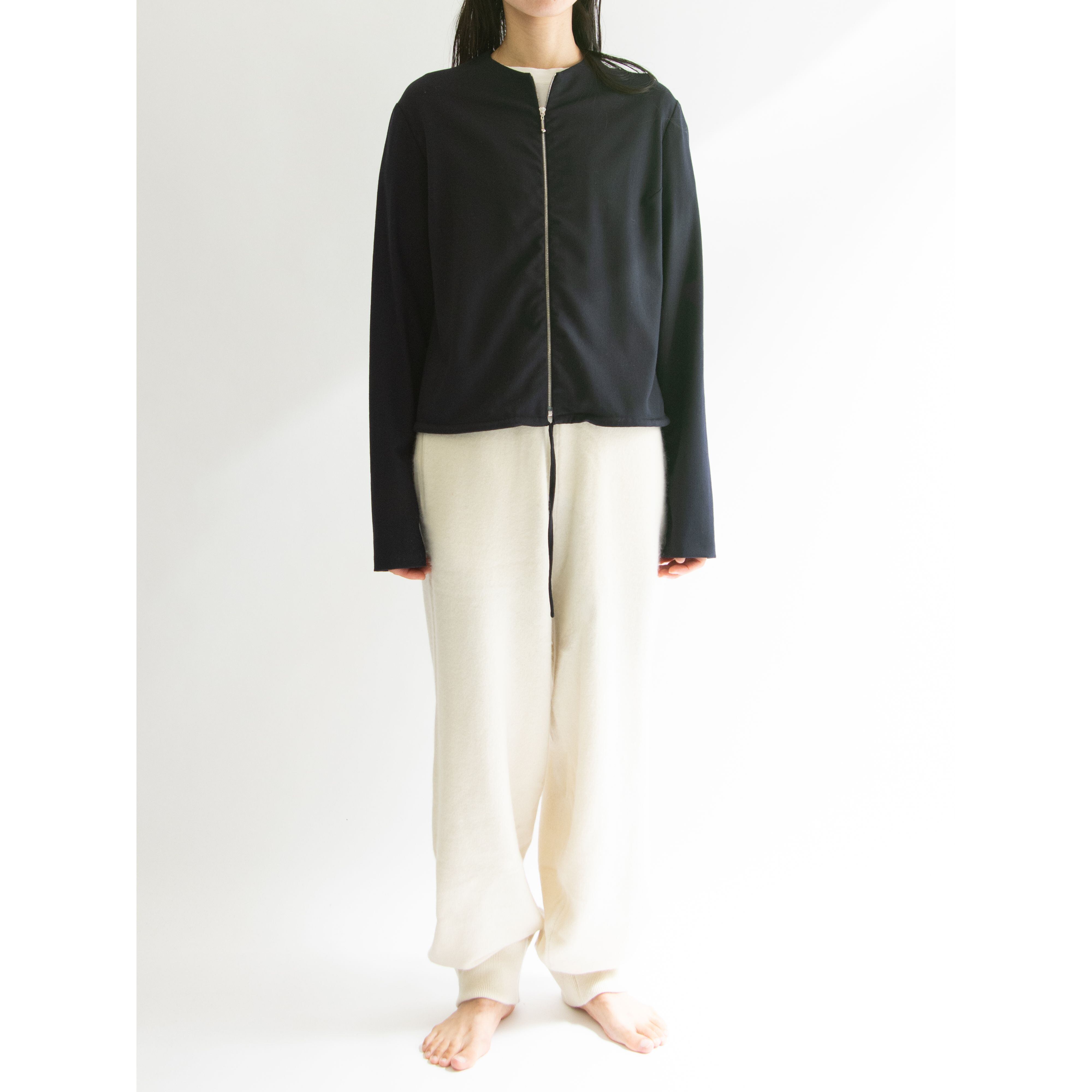 【Unknown Brand】Made in Italy Stretch Wool Collarless Jacket（イタリア製ストレッチウール ノーカラージャケット）