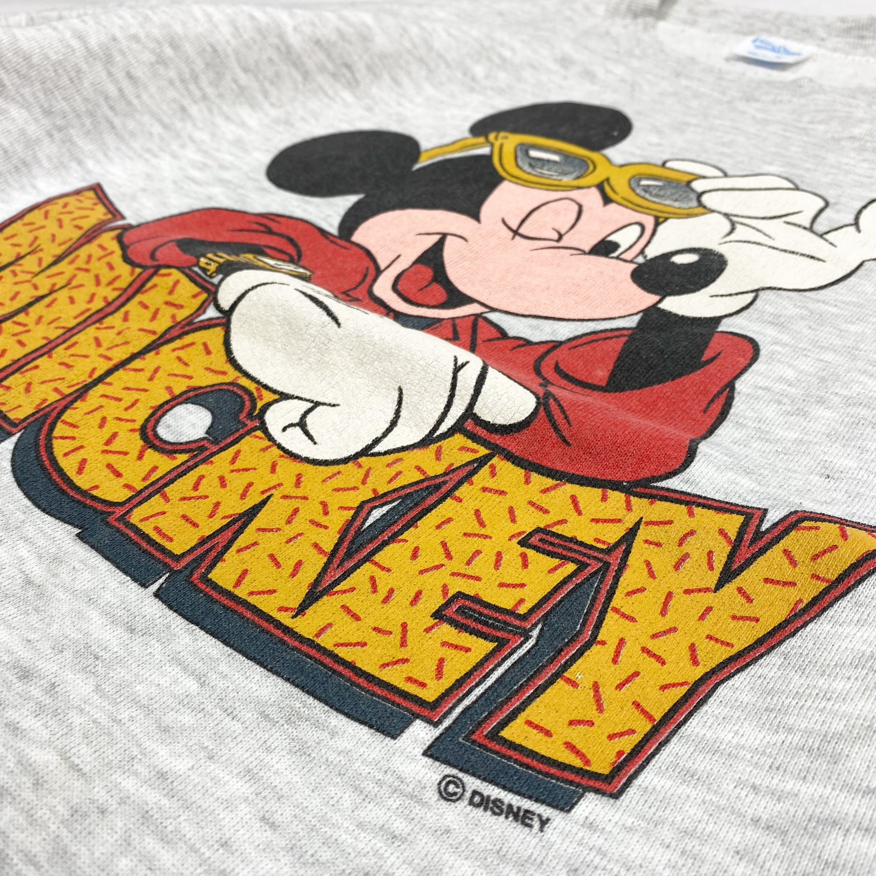 90年代 USA製 Velva Sheen MICKEY MOUSE ミッキーマウス スウェット DISNEY ディズニー ネイビー (メンズ XL)   O7794