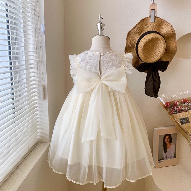 .キッズ女の子チュールワンピースバックリボン　フォーマルドレス　発表会結婚式　かわいい夏服　lwk0045 |  LittleBean丨海外子供服・おもちゃ・育児用品のセレクトショップ powered by BASE