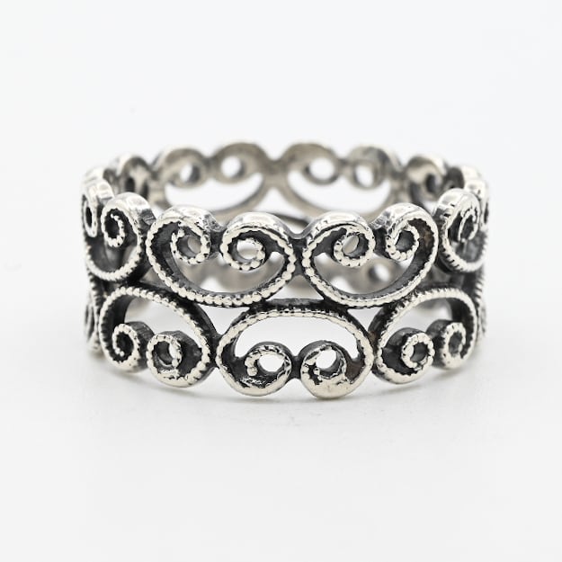 Cutting Out Graceful Design Band Ring #11.0 / Denmark