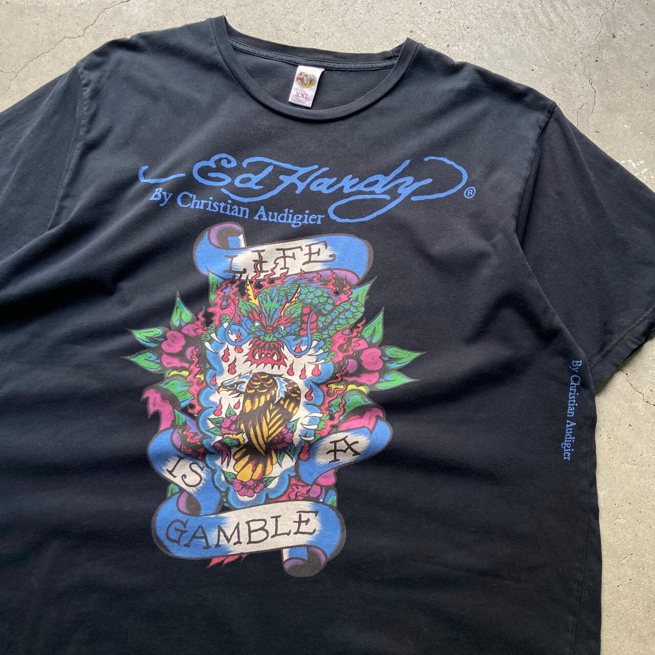 USA バイカーTシャツ Y2K 黒 Mサイズ イーグル 2007 Mサイズ