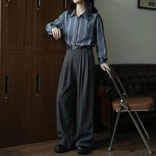 タック入り ワイドドレープパンツ  10204