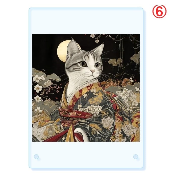 アクリルフォトスタンド 猫姫 8選 浮世絵風 A5/Acrylic Photo Stand