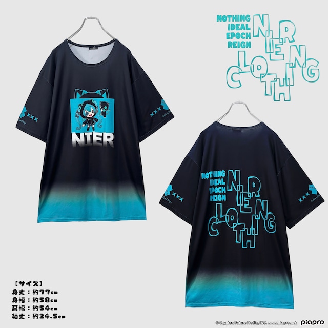 初音ミク×シエル GRADATION HALF SLEEVE CUTSEW☆缶バッジ2個付き