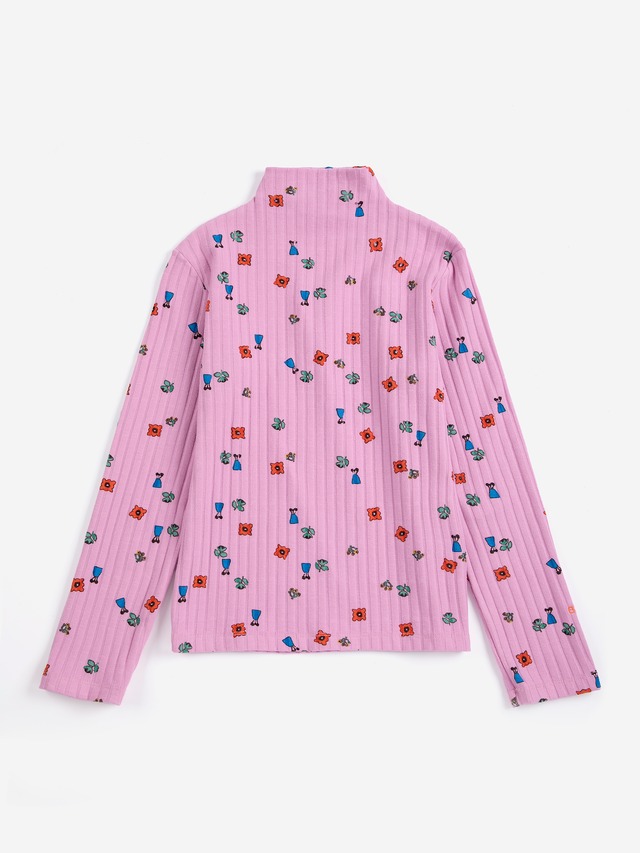 【26AW】BOBOCHOSES(ボボショーズ)Blossom all over turtleneck Tshirt(2-3y/4-5y/6-7y/8-9y/10-11y)長袖Tシャツ さくら ハイネック