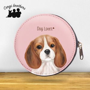 【 ビーグル 水彩画風 毛色1色 】 パステルカラー コインケース お散歩用 プレゼント 犬 うちの子