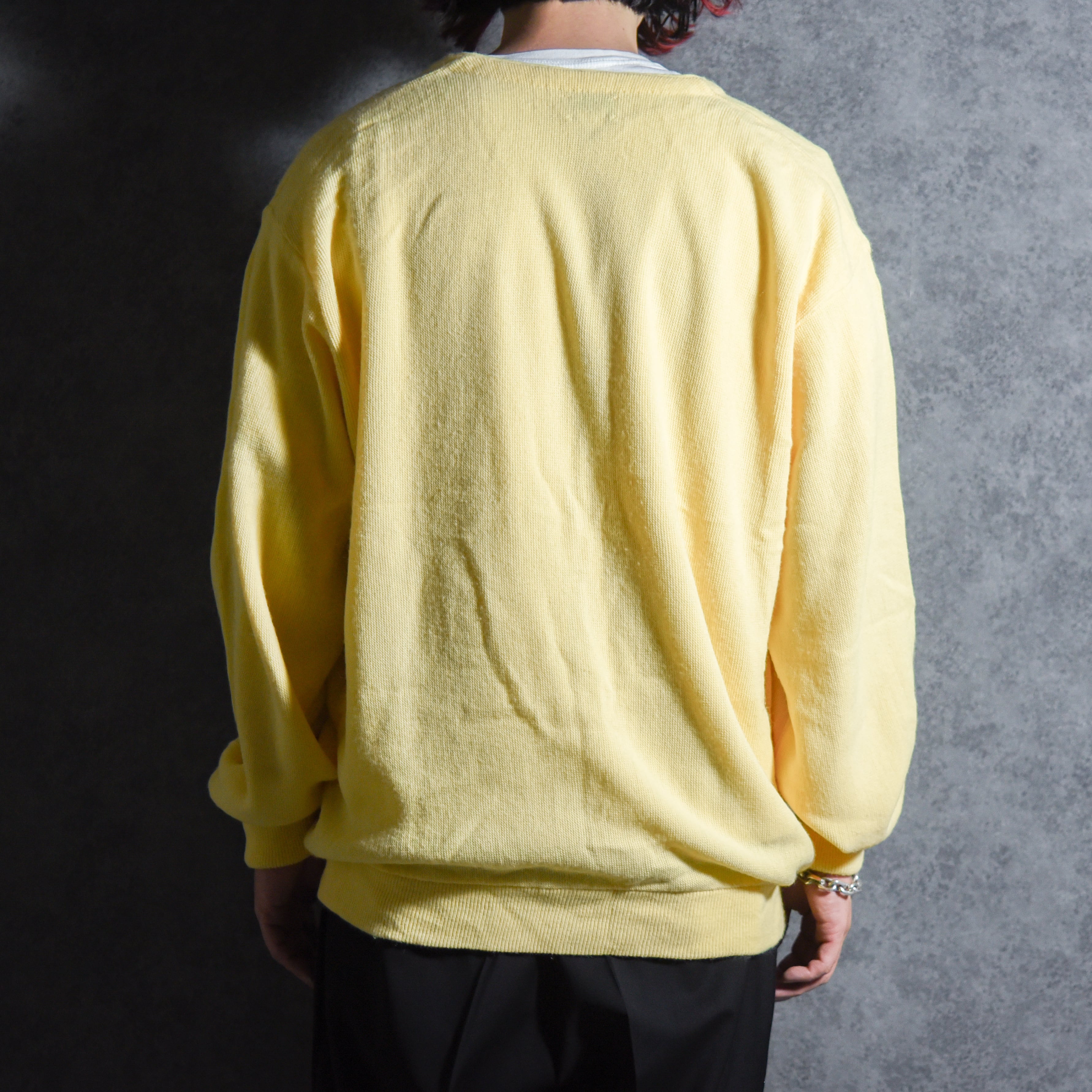 80-90s IZOD LACOSTE V Cardigan Vintage Knit アイゾッド ラコステ