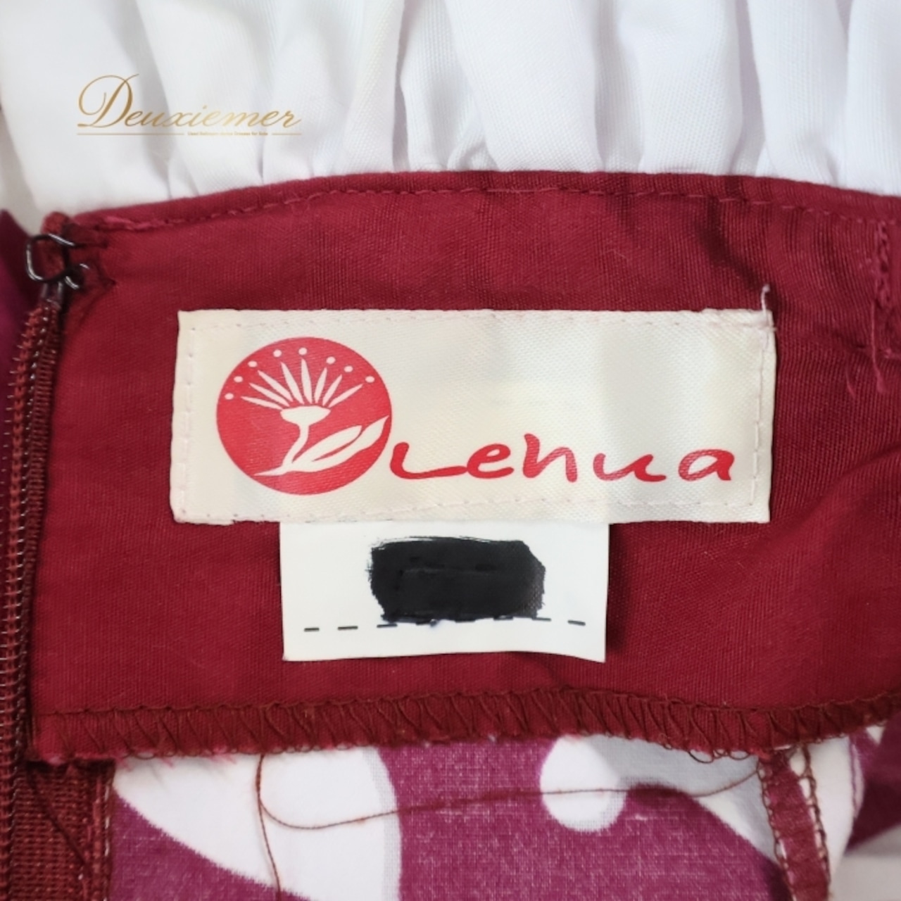 フラダンス 衣装 ワンピース ドレス レッド系 Lehua ハワイアンプリント あずき色 アロハ フラ ダンス レッスン 練習 キャミソールドレス フリル ホワイト系 赤 白 華やか 鮮やか かわいい おしゃれ 上品 大人っぽい フレアスカート ふんわり フラダンス衣装 レディース おしゃれ フリル付き デザイン キャミソール