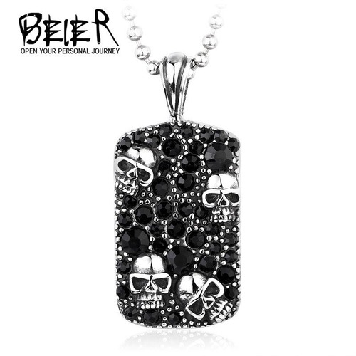 【送料無料】 メンズ ペンダント スケルトン ドッグタグ ステンレス クール 10000738