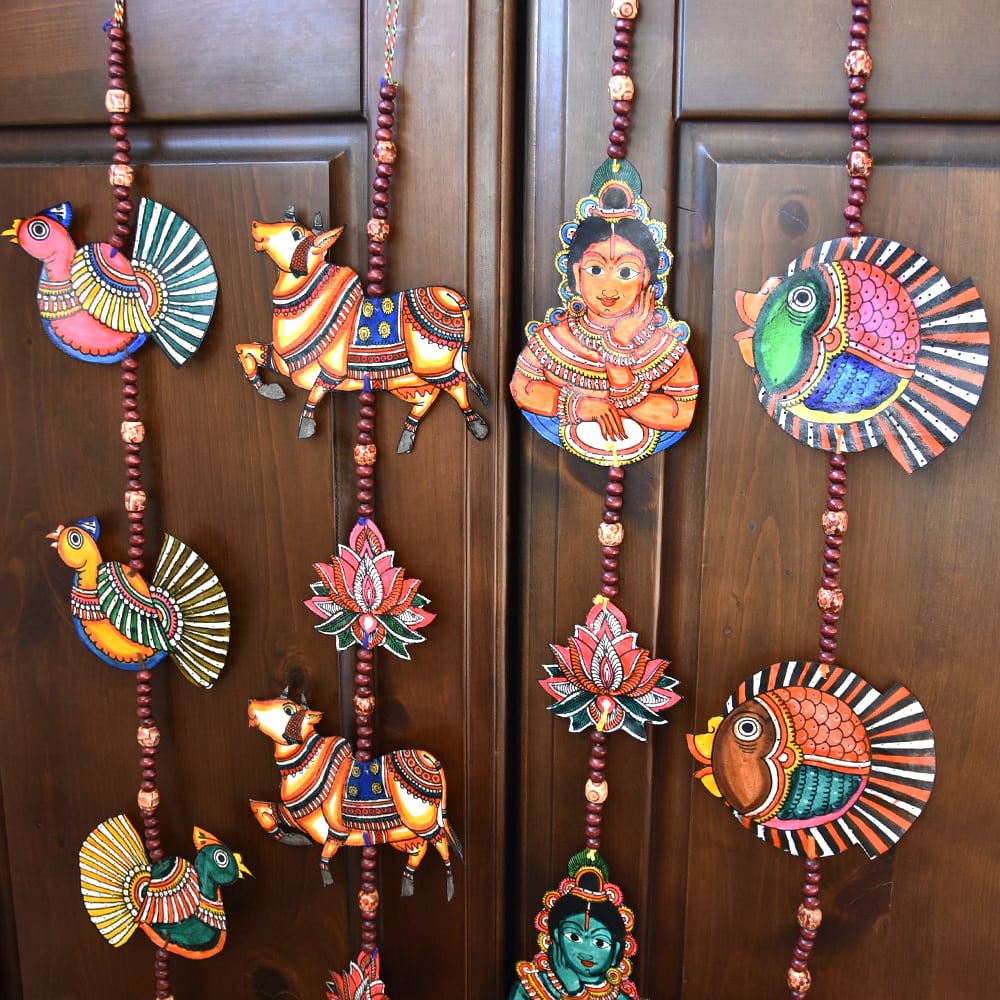 インドのおじさん 木製 ミニ人形 4人セット B | Phnom プノン ◇アジア