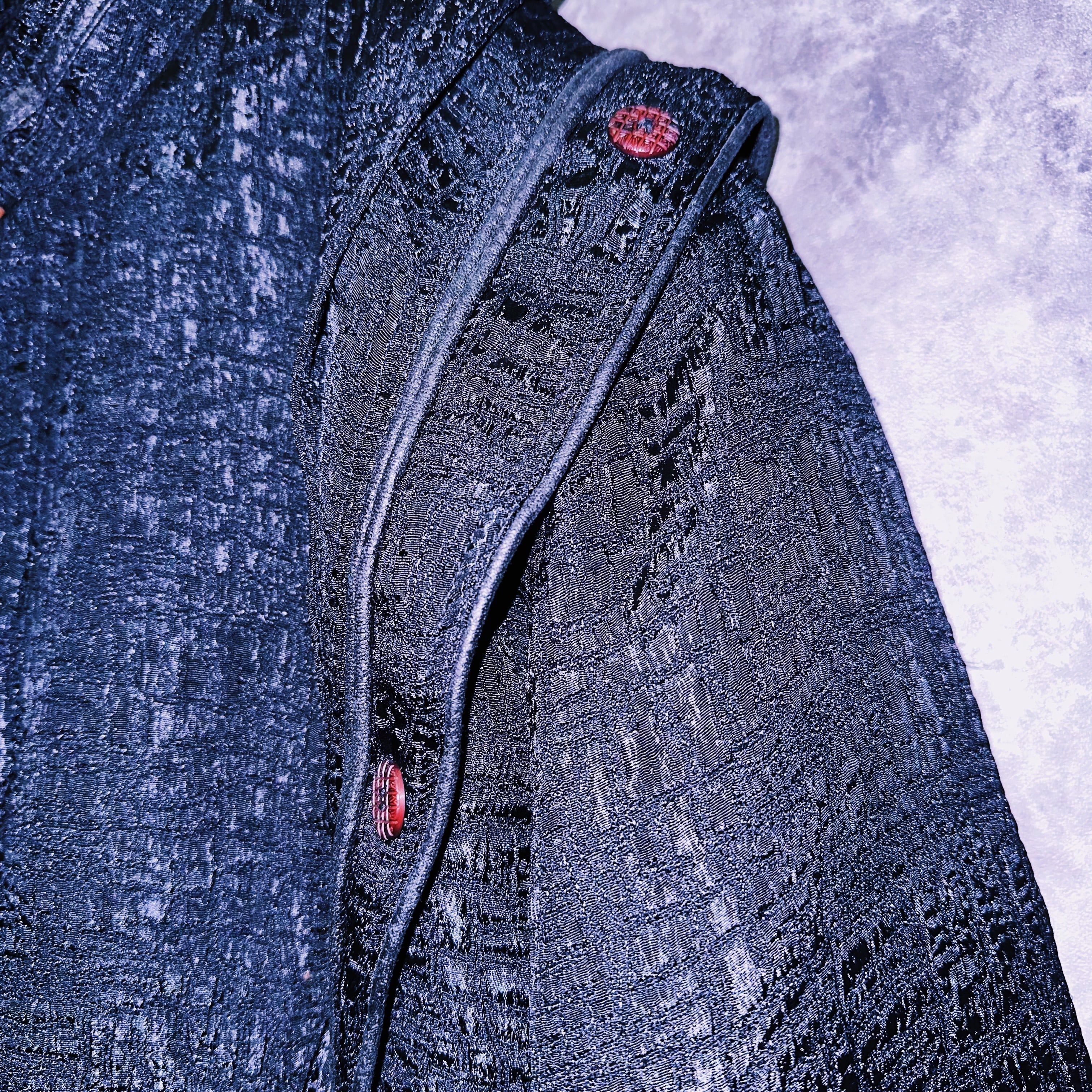doppio】90's vintage block pattern design shoulder jacket | ayne