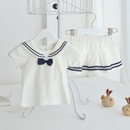 夏服セーラー風セットアップ(ホワイト)