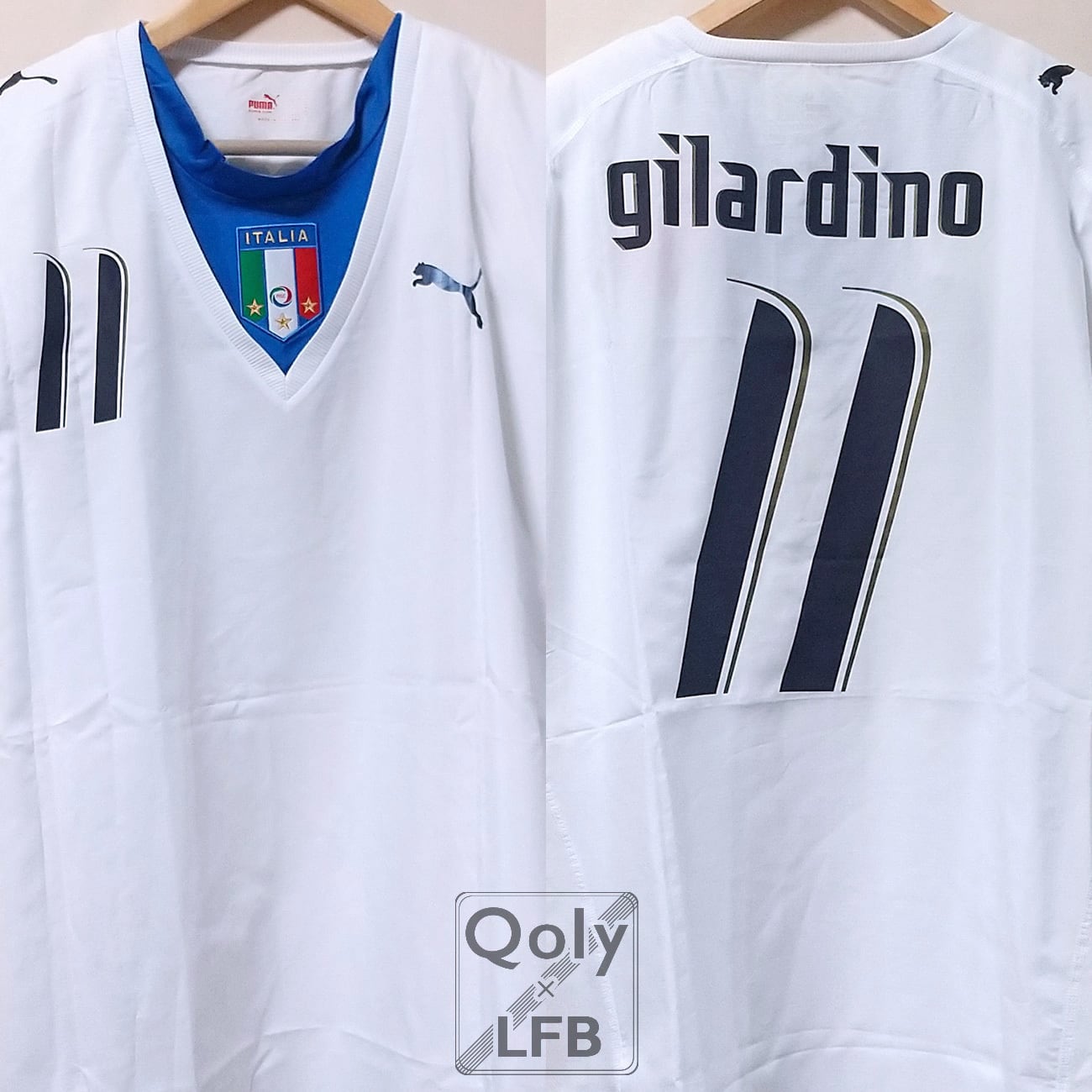 イタリア代表 2006 Puma アウェイ半袖 ユニフォーム #11 GILARDINO  