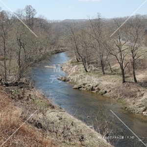 早春の釧路町別保川　Beppo River in Kushiro Town in early spring