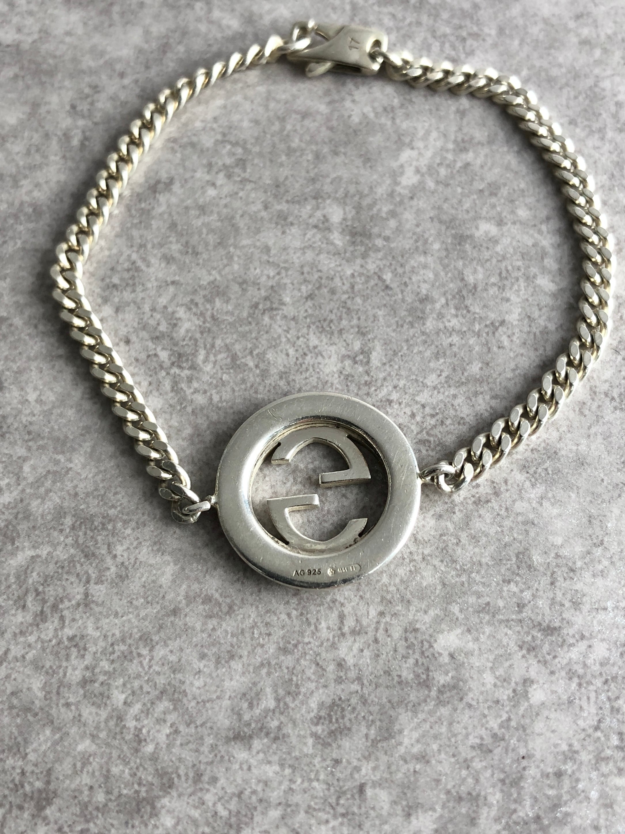 GUCCI グッチ ブレスレット シルバー インターロッキングG 925 vintage