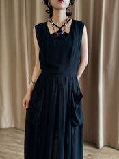 vintage contrast design necklace-5139-7