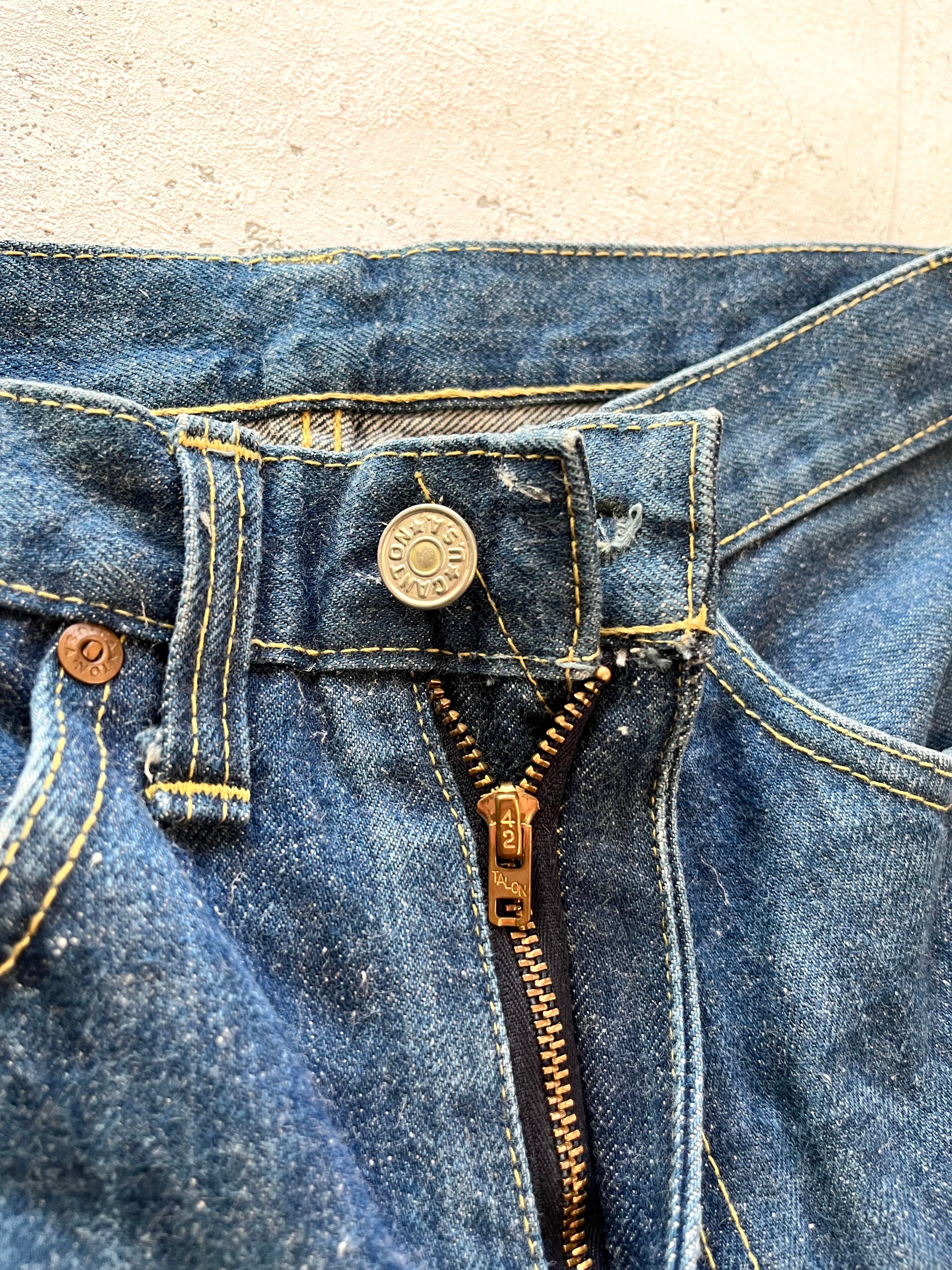 60s〜 MADE IN USA CANTON RED-LINE 5PKT INDIGO DENIM OLD 60s〜 MADE IN USA CANTON RED-LINE 5PKT INDIGO DENIM OLD