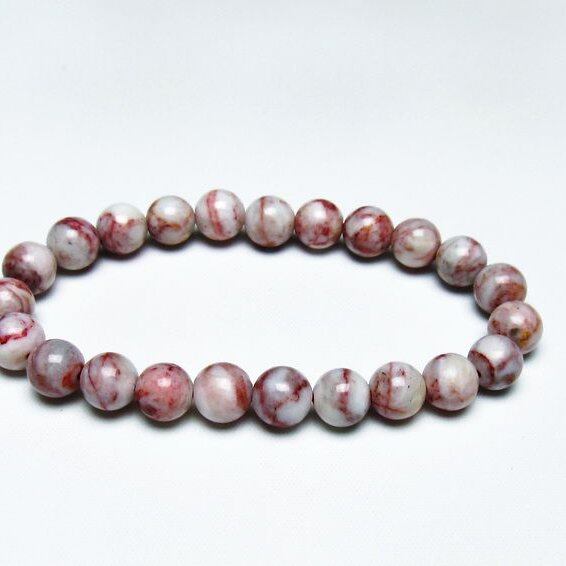 シナバーインクォーツ ブレスレット 8mm 一点物 メール便可 [M便 1/10] 111-44273