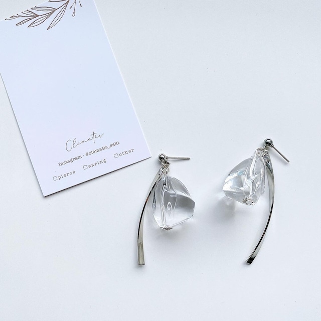 ◇O-3 シルバーアイスピアス