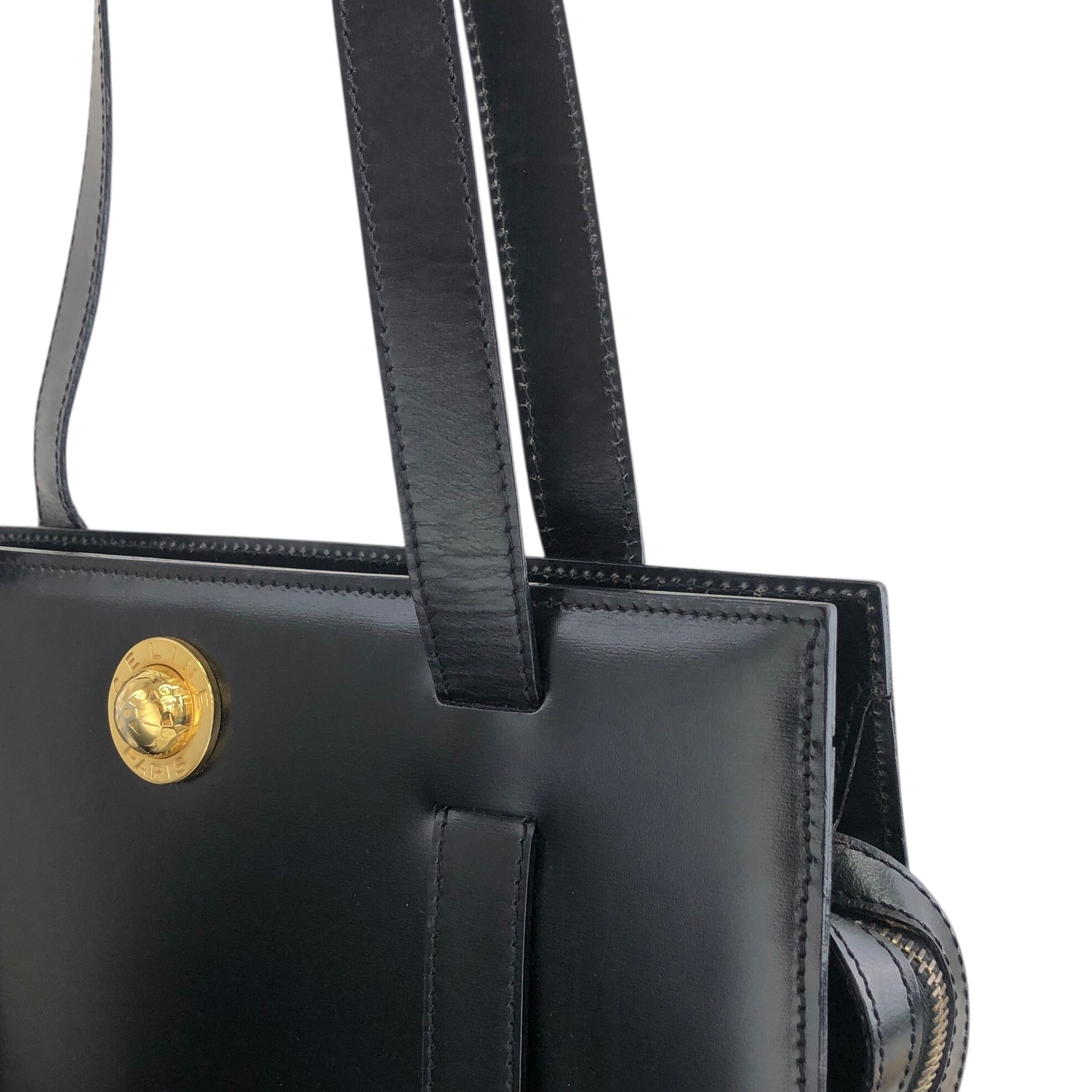 CELINE セリーヌ トートバッグ ブラック スターボール レザー vintage