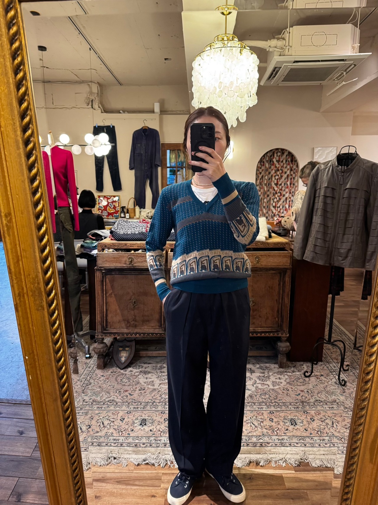 CAMPUS SHOP イタリアンVネックニット