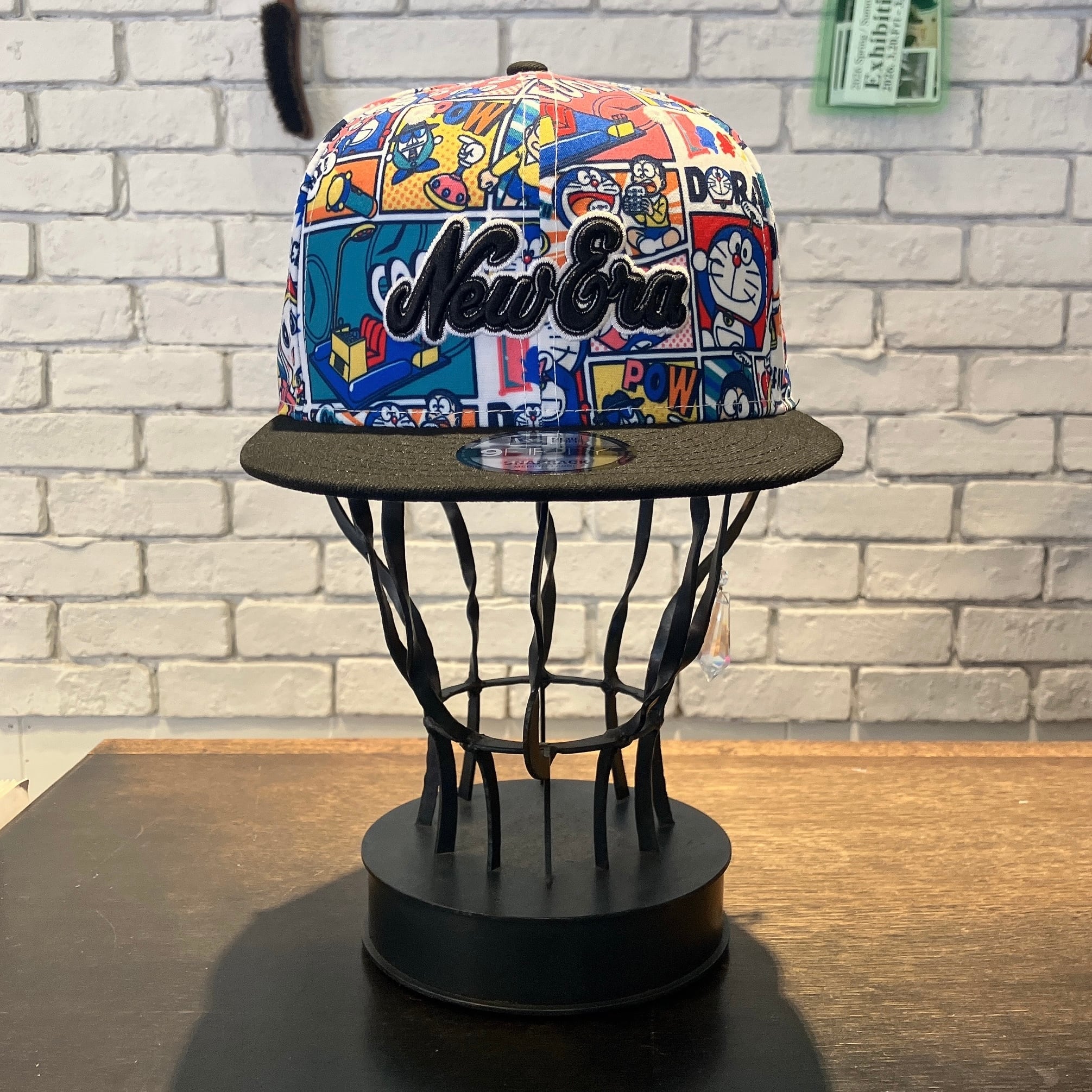 NEWERA】9FIFTY ドラえもん ALL OVER PRINT BLACK VISOR キャップ