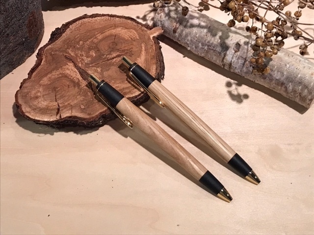 ＊1月販売　「匠」筆記具シリーズ　木軸ペン　栗 （表面のがさつき有）